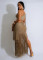 2025 New Asymmetric One Shoulder Tassel Long Dress
