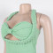 High waisted design woven style suspender sleeveless loose straight tube jumpsuit