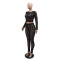 Sexy and spicy girl with exposed navel lace set, women's spring and summer tight cut hollow two-piece set