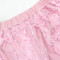 Embroidered net set round neck long sleeved top paired with sexy shorts two-piece set for women