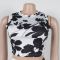 Cross border women's two-piece sleeveless vest, high waisted pants, floral print set