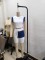 Women's denim patchwork design short sleeved top shorts set two-piece set