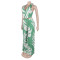 Fashionable and sexy printed neck hanging top, wide leg pants two-piece set