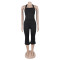 New Fashion Women's Open Back Strap Hanging Neck Strap Vest Set