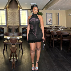 New sexy hip hugging dress sleeveless short skirt for women