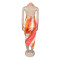 Deep V-neck bead hanging neck sexy high slit printed pattern silk texture dress