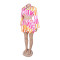 New Fashion Women's Bubble Sleeve Design Short Shirt High Waist Short Skirt Cover