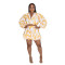 New Fashion Women's Bubble Sleeve Design Short Shirt High Waist Short Skirt Cover