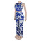Cross border women's two-piece sleeveless vest, high waisted pants, floral print set
