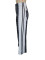 Leopard print high waisted straight leg pants for women, casual and loose, side striped patchwork versatile pants