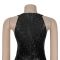 Fashionable women's elegant temperament sequin slit dress dress