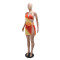 Summer sexy lingerie paired with slit dress short two-piece set for women's wear