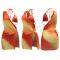 Summer sexy lingerie paired with slit dress short two-piece set for women's wear