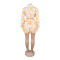 New Fashion Women's Bubble Sleeve Design Short Shirt High Waist Short Skirt Cover
