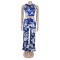 Cross border women's two-piece sleeveless vest, high waisted pants, floral print set