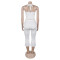 New Fashion Women's Open Back Strap Hanging Neck Strap Vest Set