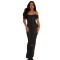 Women's fashionable and sexy pleated mesh ultra long dress