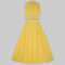 Elegant commuting solid color lapel sleeveless workwear split long skirt two-piece set