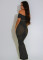 Women's fashionable and sexy pleated mesh ultra long dress