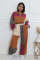 Sexy sports woven set with zipper and drawstring design, two-piece set with color blocking printing set