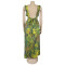New fashionable women's pleated design printed dress