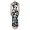Cross border women's two-piece sleeveless vest, high waisted pants, floral print set