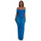 Women's fashionable and sexy pleated mesh ultra long dress