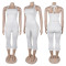 New Fashion Women's Open Back Strap Hanging Neck Strap Vest Set