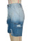 Summer new casual trend gradient color ripped denim shorts