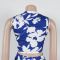 Cross border women's two-piece sleeveless vest, high waisted pants, floral print set