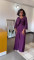 Women's Fashion Folding Set V-neck Bat Sleeve Shirt High Waist Two Piece Set