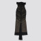 Women's fashionable and sexy pleated mesh ultra long dress