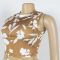 Cross border women's two-piece sleeveless vest, high waisted pants, floral print set