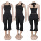 New Fashion Women's Open Back Strap Hanging Neck Strap Vest Set