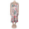 Women's sexy slit skirt elegant printed suspender dress