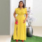 Elegant commuting solid color lapel sleeveless workwear split long skirt two-piece set
