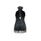Sexy lace up sleeveless jumpsuit with sequins and tassels, short and slim fit pearl pants