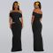 Fashionable women's clothing temperament sexy strapless bag arm see through dress