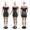 Strap sexy sequin wrapped hip dress, short skirt, slim fit skirt, foreign trade women's clothing