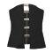 Fashion women's sexy strapless gold buckle bag arm pants two-piece set