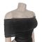Fashionable women's clothing temperament sexy strapless bag arm see through dress