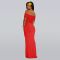 Fashionable women's clothing temperament sexy strapless bag arm see through dress
