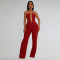 Fashion women's sexy strapless gold buckle bag arm pants two-piece set