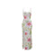 Strap V-neck high slit sequin dress with velvet bead print long skirt for women