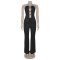 Fashion women's sexy strapless gold buckle bag arm pants two-piece set