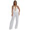 Fashion women's sexy strapless gold buckle bag arm pants two-piece set