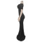 Fashionable women's clothing temperament sexy strapless bag arm see through dress