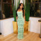 New Instagram style sexy slim fit and slimming printed chest wrapped dress, simple and spicy girl