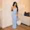 New Instagram style sexy slim fit and slimming printed chest wrapped dress, simple and spicy girl