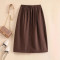 Solid color pocket woven skirt